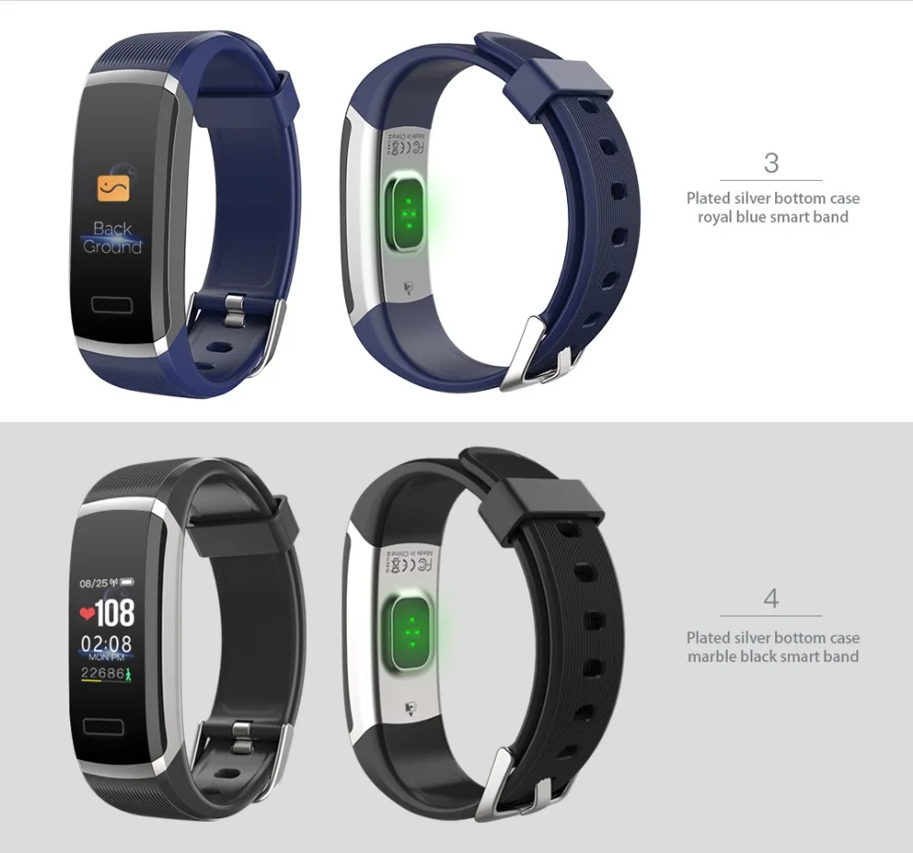 Wearpai GT101 умный Браслет цветной экран умный браслет женский мужской спортивный фитнес-трекер монитор сердечного ритма водонепроницаемый ip67