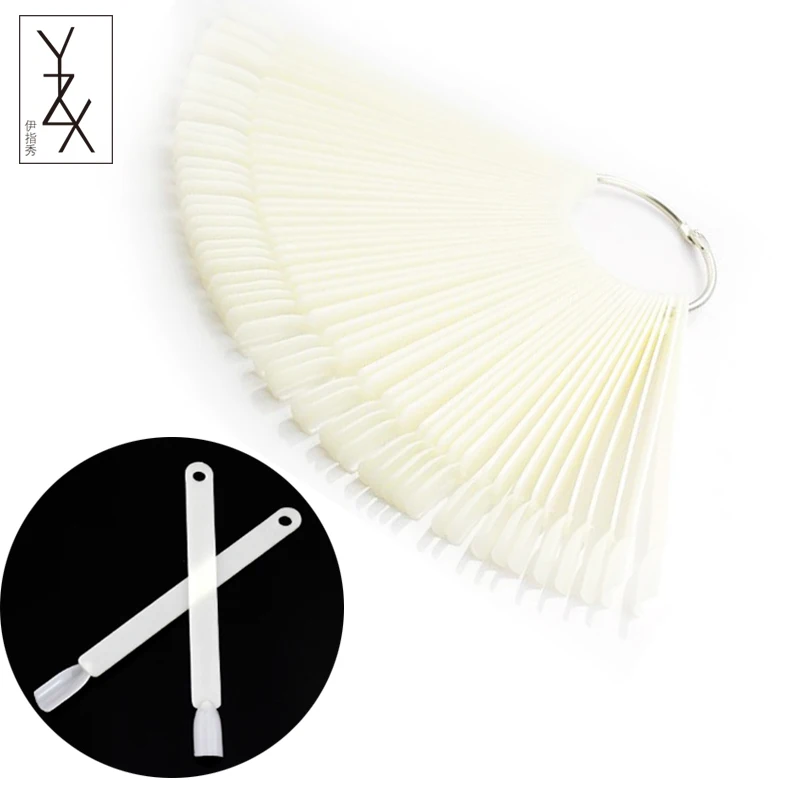 YZX 1 упаковка 50 типсов натуральный прозрачный акриловый веер дисплей цвет