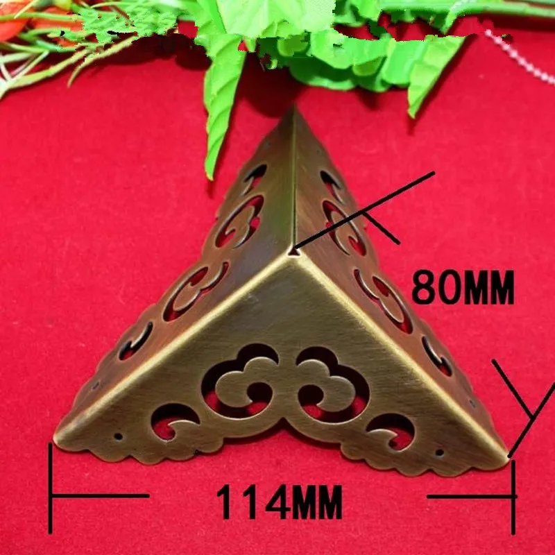 Chinese Brass Lock Set For 100-150cm Large Wooden Box Vase Buckle Hasp Latch Lock+ Hinge+Corner+Handle Bronze Tone |