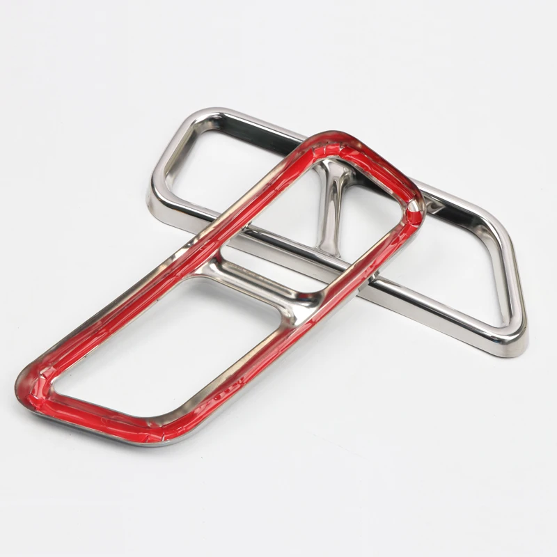 

Car Styling 2PCS Stainless Steel Rear Exhaust Muffler End Tail Pipe Cover Decoration Trim For Cadillac XT5 2016 2017 2018