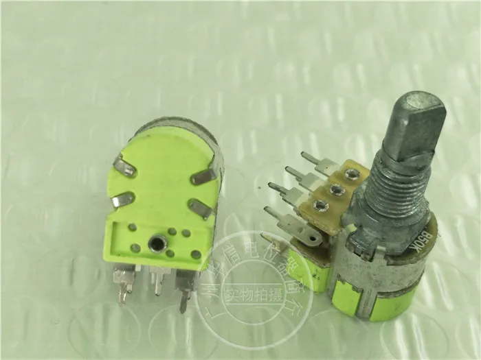 

Оригинальный новый 100% импортный двухдиапазонный переключатель RK125G потенциометр B50K ручка 15 мм f длинные ножки желтого цвета