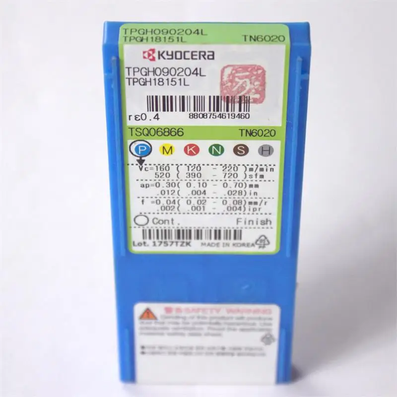 Новинка внутренние вставки TPGH090204L TN6020 оригинальный токарный инструмент детали