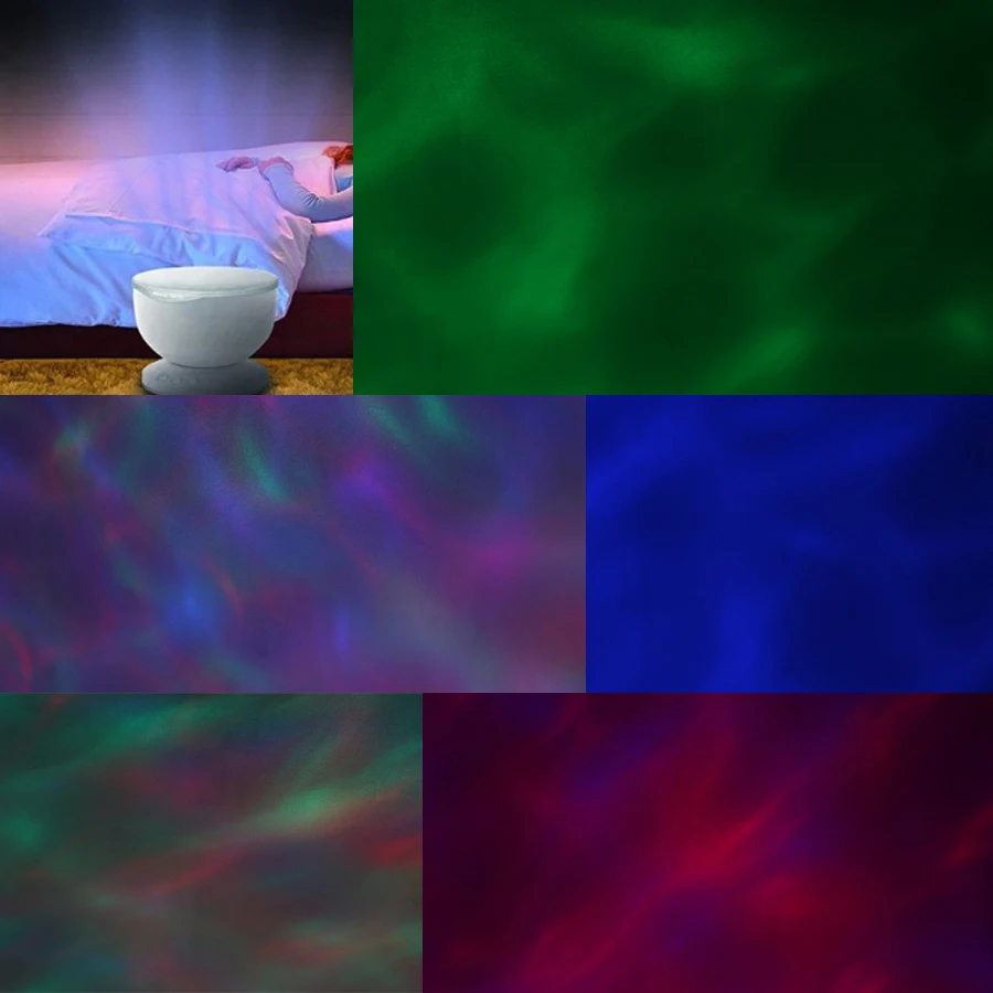 RGB Музыка Звездное небо ночник Аврора волны океана проектор светодиодный USB лампа