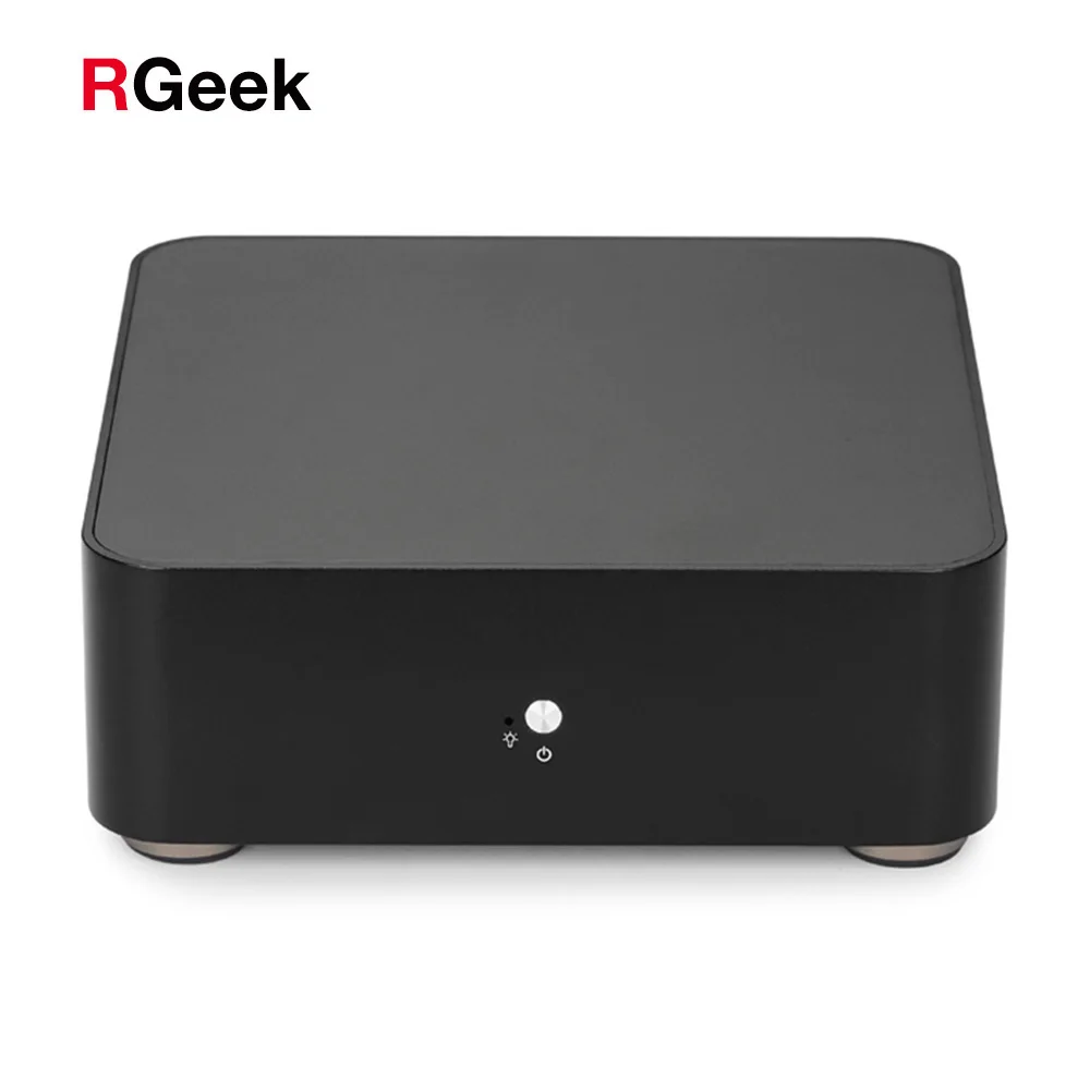 Алюминиевый компьютерный чехол RGeek Mini ITX для ПК корпус HTPC USB 3 0 с блоком питания 200