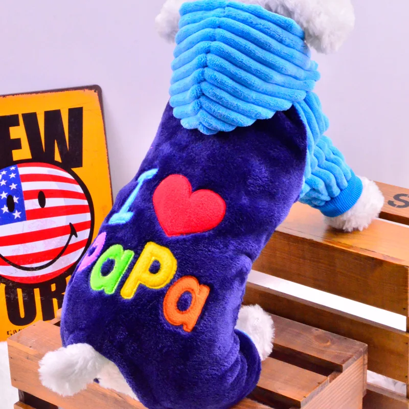 2018 мода зима/осень мягкий коралловый бархат собака одежда маленький большой