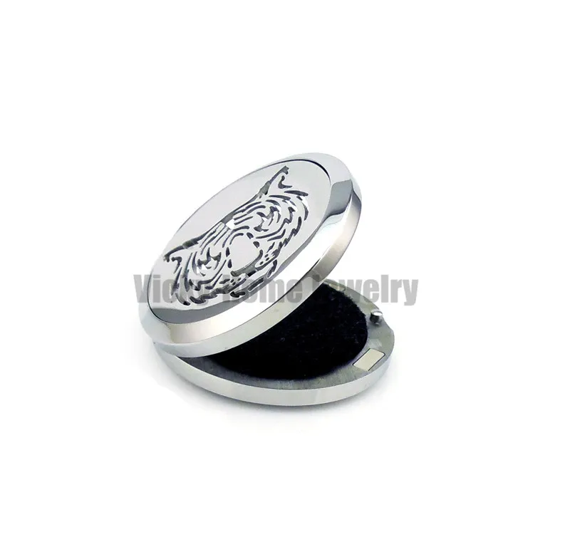 Ожерелье с цепочкой в подарок тигр (30 мм)|diffuser locket|oil diffuser locketessential oils locket |