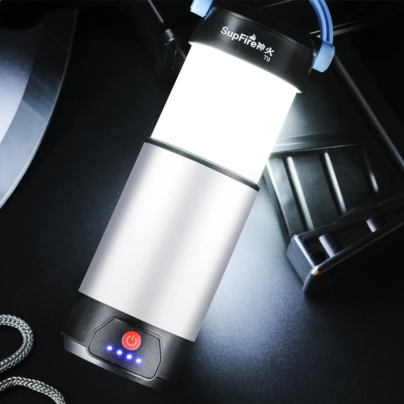 Походный светильник светодиодный вспышка USB фонарь Linterna фонарик T9 палатка 1000lm с