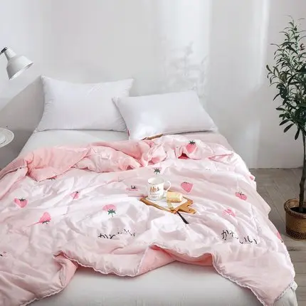 Летнее хлопковое покрывало постельные принадлежности тонкие одеяла с рисунком