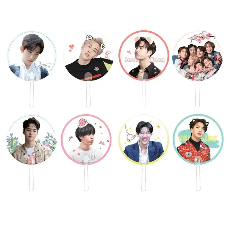 Kpop GOT7 Eyes on You мини портативный прозрачный ПВХ ручной держатель вентилятор Лето Mark