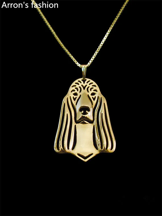 Trendy personalized Irish Setter dog pendant necklace women gold silver statement
