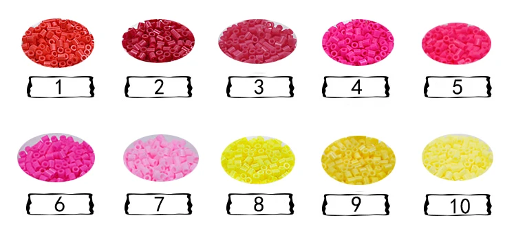 DOLLRYGA 5 мм, 1000 шт, 50 цветов, бусины для детей, Хама, бусины Perler, сделай сам, пазлы, Горох, высокое качество, подарки ручной работы, детские игрушки