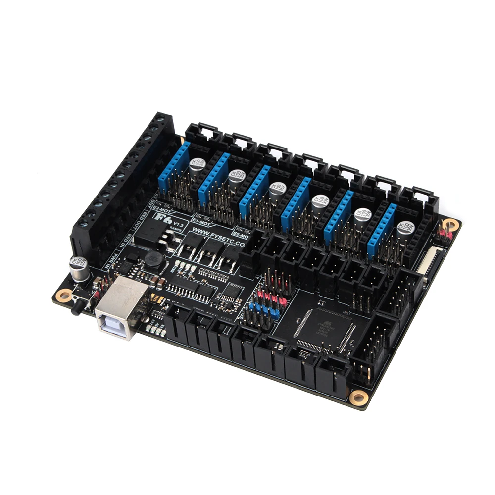 FYSETC F6 V1.3 плата все-в-одном Электроника до 6 моторных драйверов для TMC2130 SPI бесплатно VS SKR V1.3 S6 для 3d принтера CNC Ender 3