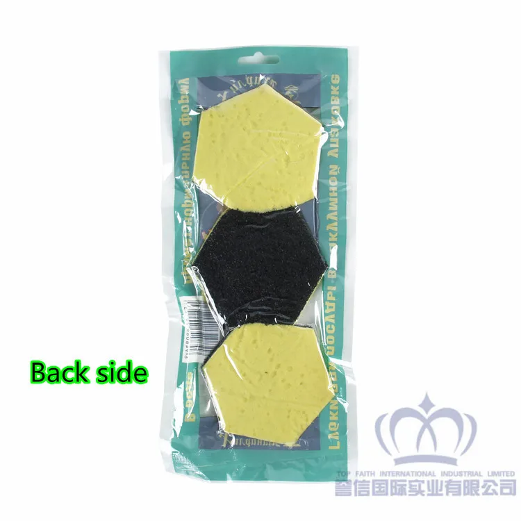 Top faith Washing brush pot good helper hexagon sponge for bowl with filter 3pc/shrink bag 50 bags/lot quality | Дом и сад