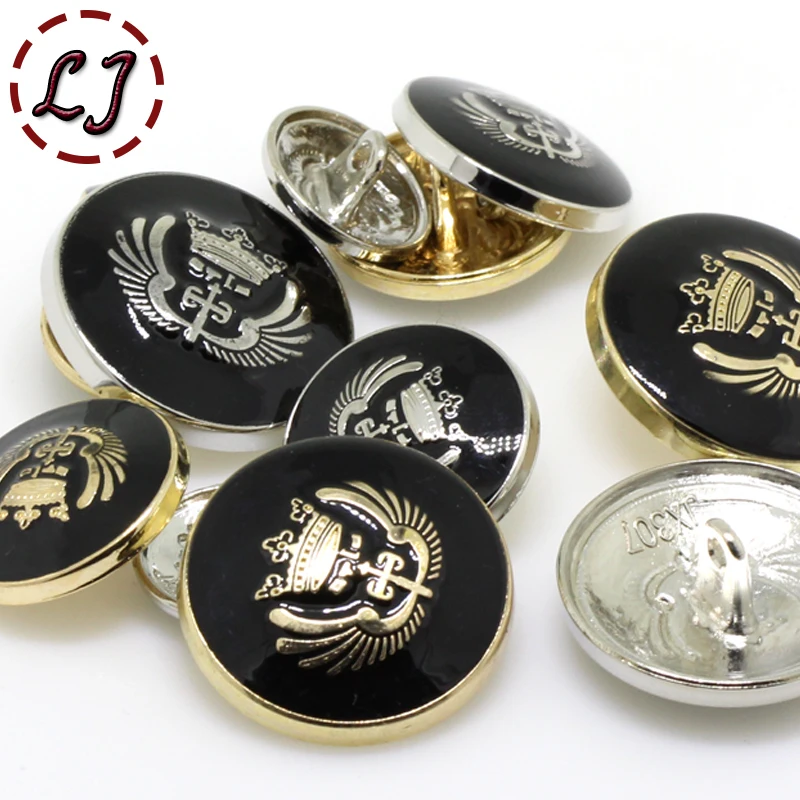 Бесплатная доставка 10 шт./лот комбинированные металлические пуговицы из