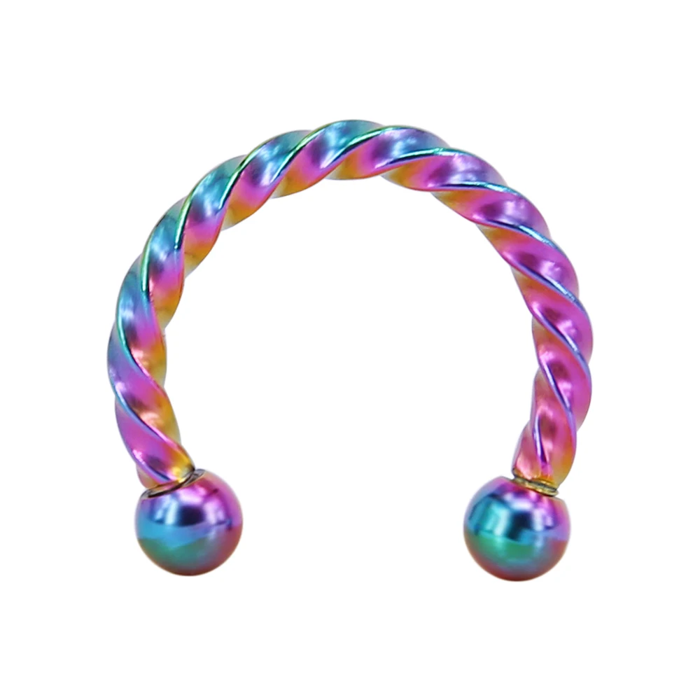 Модные кольца для носа нового дизайна из нержавеющей стали подковы спиральное