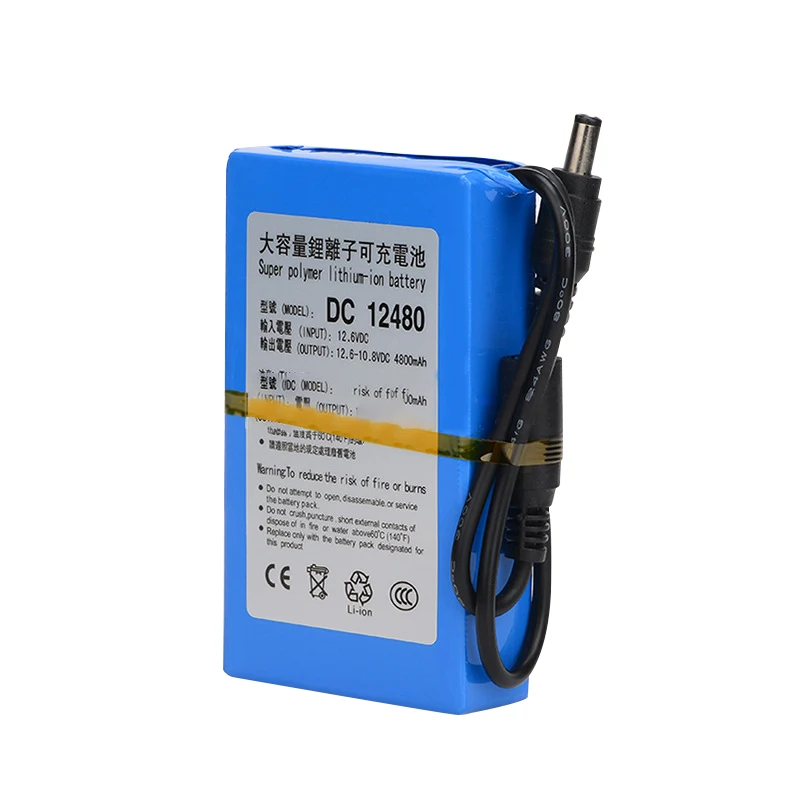 Новый DC 12480 оригинальный 12 V 4800 mAh перезаряжаемая литиевая батарея литий-ионная