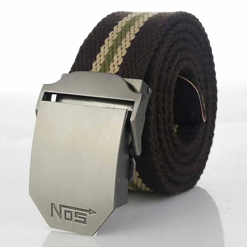 Fashion casual canvas belt Alloy Automatic buckle military men Army tactical belts for Men good quality male long strap | Аксессуары для