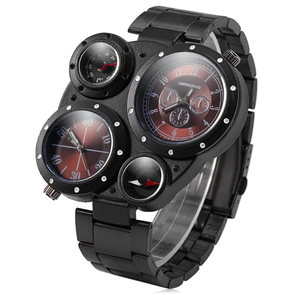 Двойной movemen бренд повседневные военные кварцевые часы мужские модные из