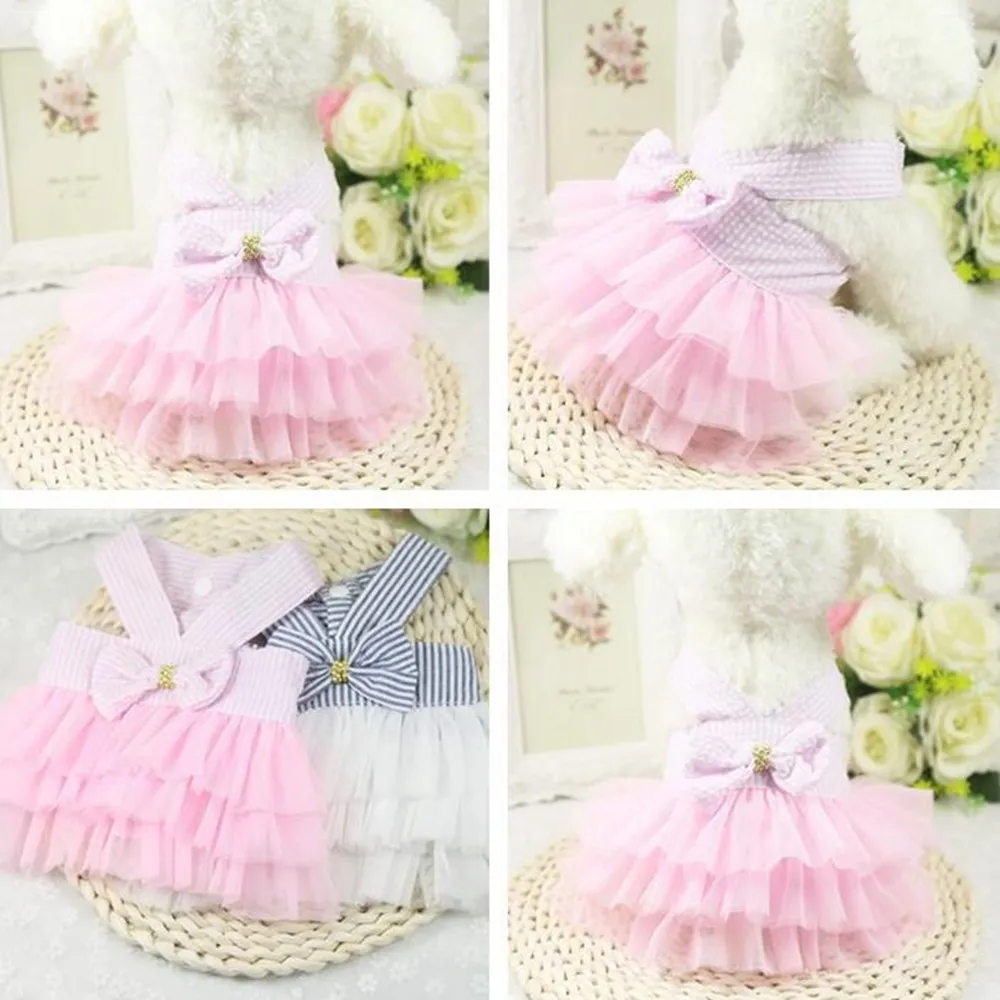 Свадебное платье для собак одежда роскошная юбка принцессы платья маленьких