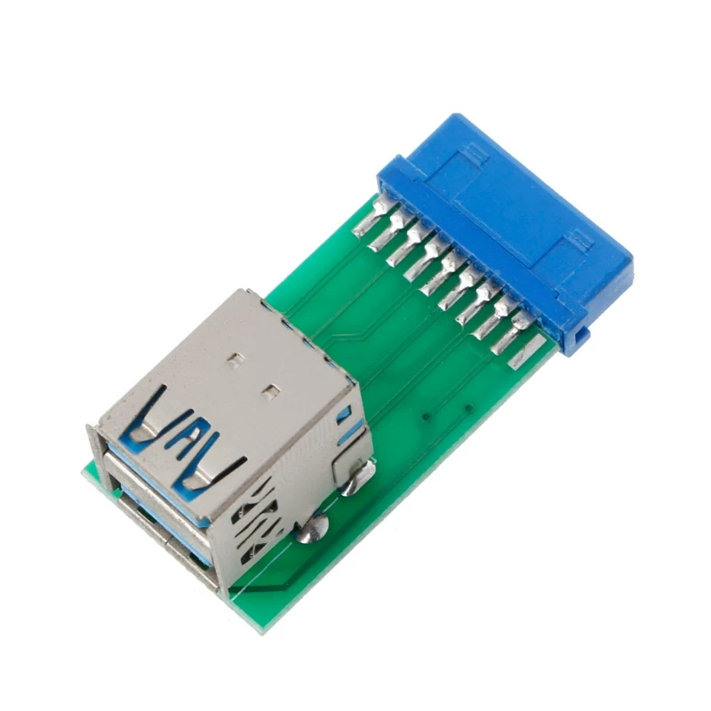 Внутренний 20Pin до 2 USB 3 0 Женский адаптер конвертер PCB плата расширитель