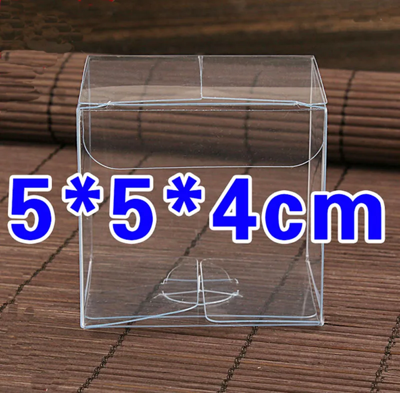ПВХ Прямоугольная Упаковка Case100pcs = 1 лот упаковка игрушка/сухие фрукты 5*5*4 см