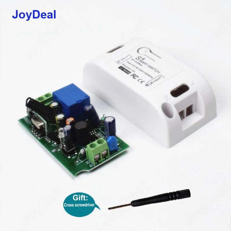 Joydeal Smart Беспроводной удаленного Управление переключатель AC 110 V 220 1CH приемник