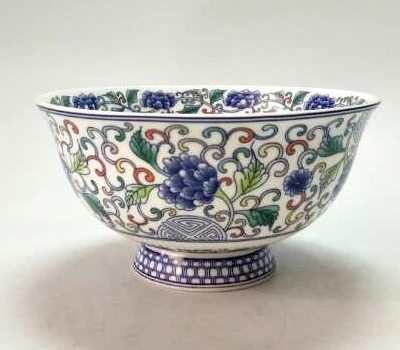 

Exquisite Chinese Imitation Old-style Colorful Flower Porcelain Bowl