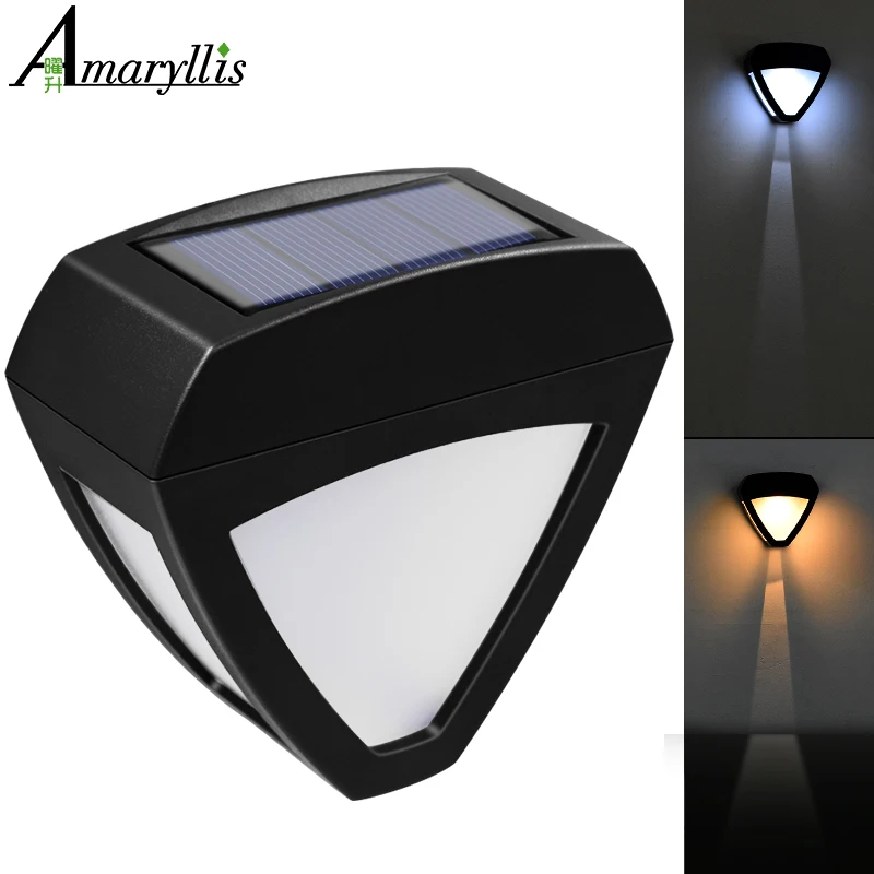 Декоративный настенный светильник на солнечной батарее уличный