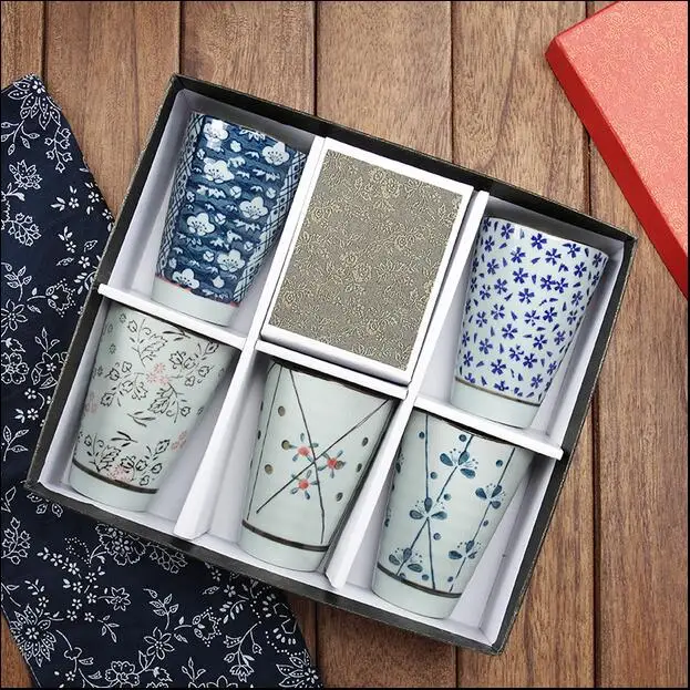 Горячая продажа 300 мл пять комплектов кофейного молока Набор кружек на подарок