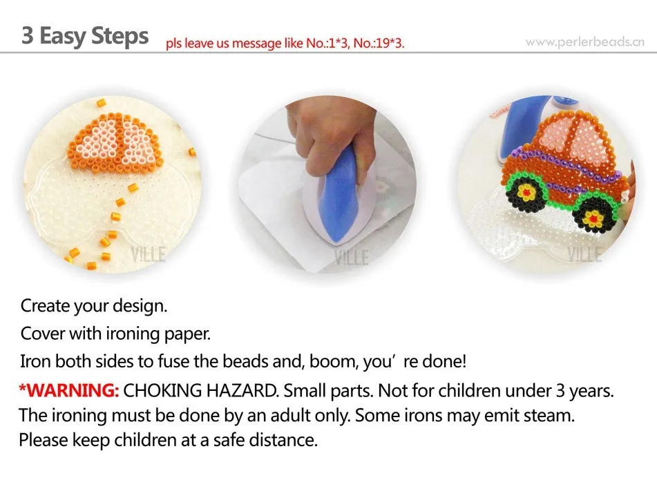Светящиеся/светится в темноте (5 мм перлер прозрачный: 59) бисер Хама плавленые