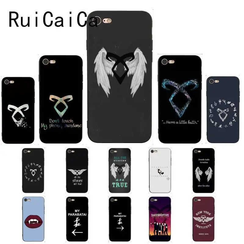 Ruicaica shadowhunts tv мягкий черный чехол для телефона iPhone 5 5Sx 6 7 plus 8 Plus X XS MAX XR 10