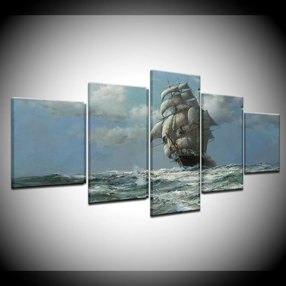 5 шт. настенные модульные обои для украшения гостиной | Дом и сад