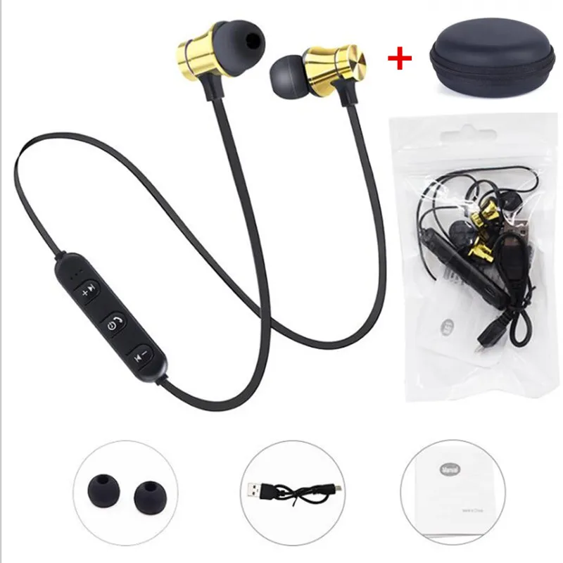 Gold With Package GutsyMan XT11 Bluetooth наушники беспроводные наушники для Xiaomi iPhone наушники стерео auriculares fone de ouvido с микрофоном - Цвет: Gold With Package