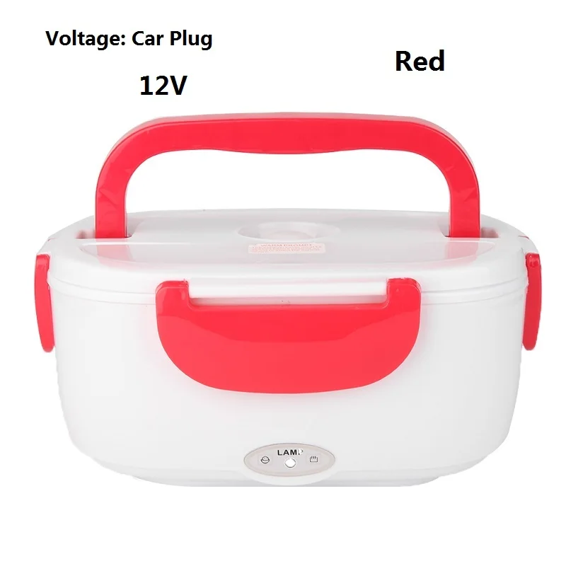 Car Plug 12V Red 220 В/110 В портативные рисоварки, Электрический Ланч-бокс с подогревом, еда, приготовление еды, рисовые контейнеры, подогреватель пищи для дома, офиса, машины, путешествия - Цвет: Car Plug 12V Red