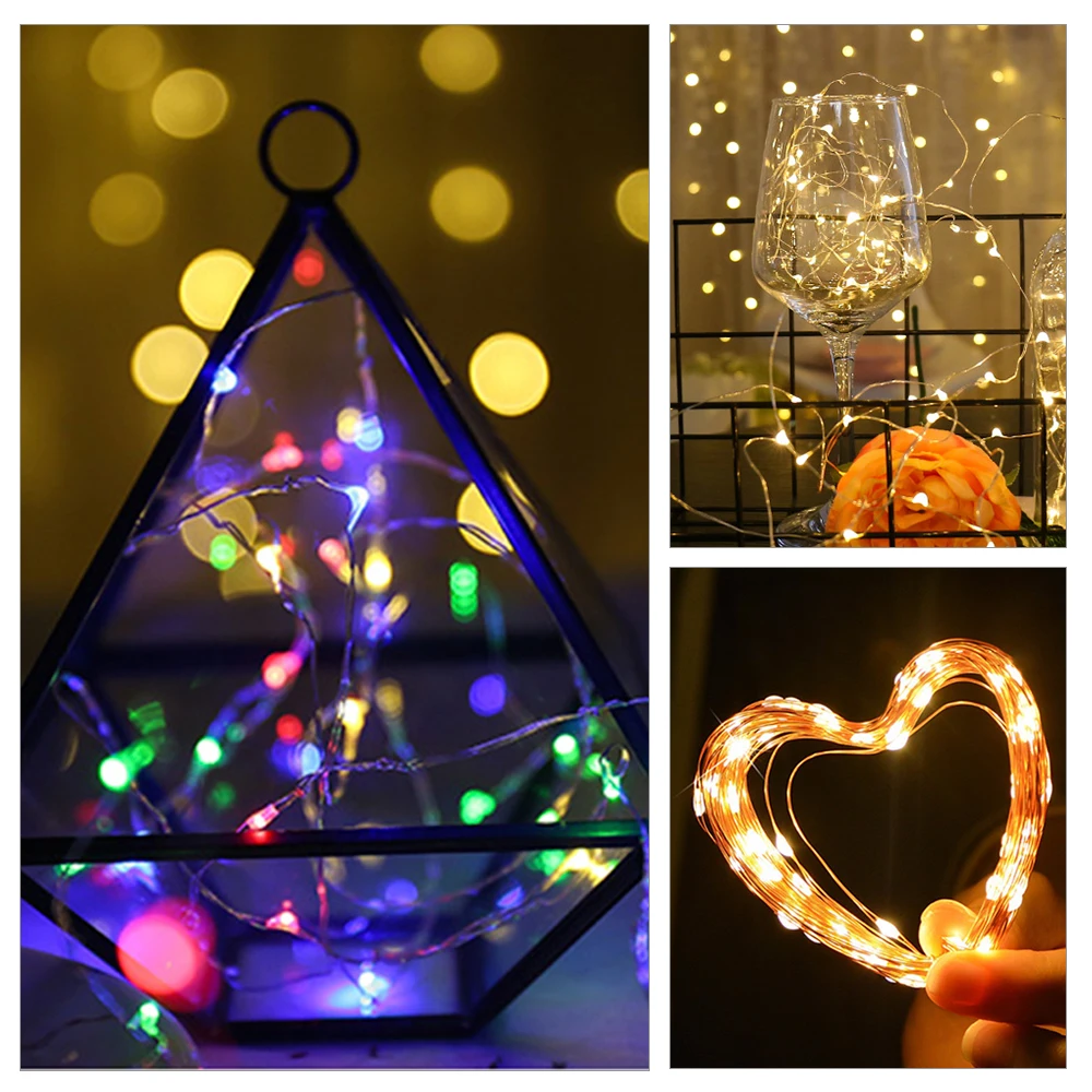 

100/200 LED Outdoor Solar Lamps 10M 20M RGB Christmas Light IP65 Silver/Copper Wire Fairy String Festoon Patio Garden Decor Lamp