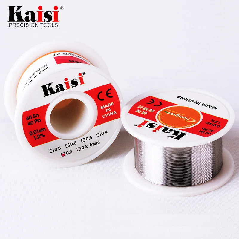 Kaisi Flux 1.2% канифоли ядро Олово свинцовый припой провод Sn60/Pb40 для сварочных работ (0 3