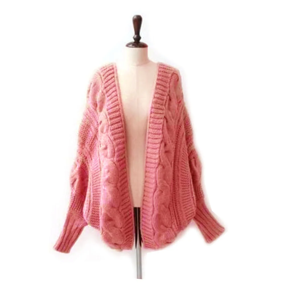 Fashion Women Autumn Winter Sweater Bat Sleeve Cardigan Knitting Needle loose Lady Elegant Knitted |