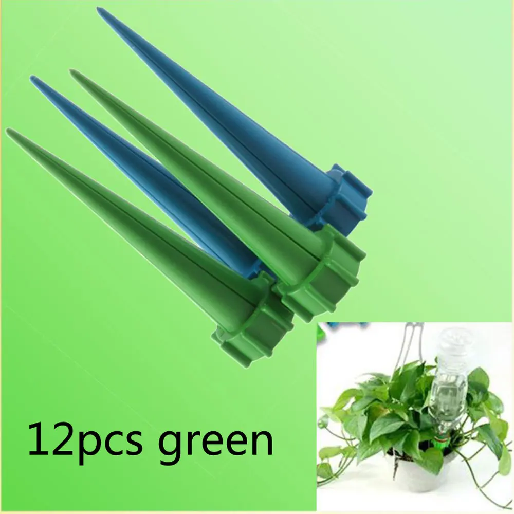 green 12pcs 12 шт./компл. сад конус ленивый полива Спайк завод Цветок поилки для полива и орошения Системы практичный полива разбрызгиватели Прямая поставка - Цвет: green 12pcs