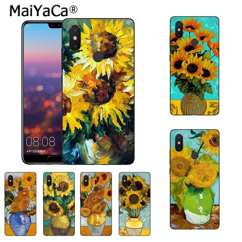 Красивый чехол MaiYaCa с подсолнухом Ван Гога для xiaomi mi 8 se 6 note2 note3 mix2 redmi 5 plus note4