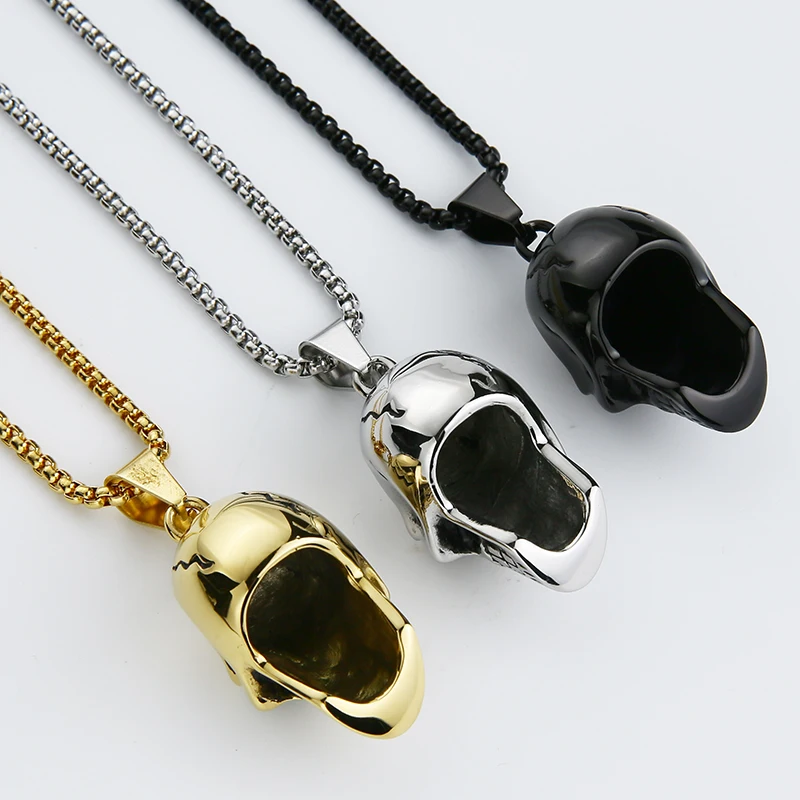 Мужское ожерелье с подвеской скелетом из нержавеющей стали|necklace stainless steel|chain