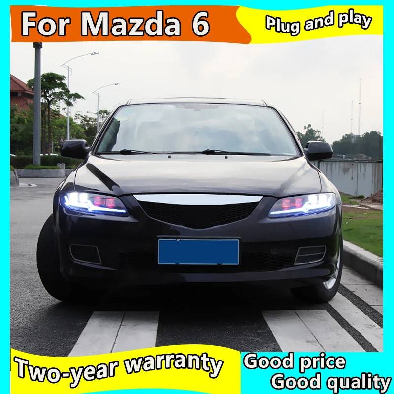 Стайлинга автомобилей фара для Mazda 6 фары 2004 2013 Mazda6 все светодиодный задний фонарь