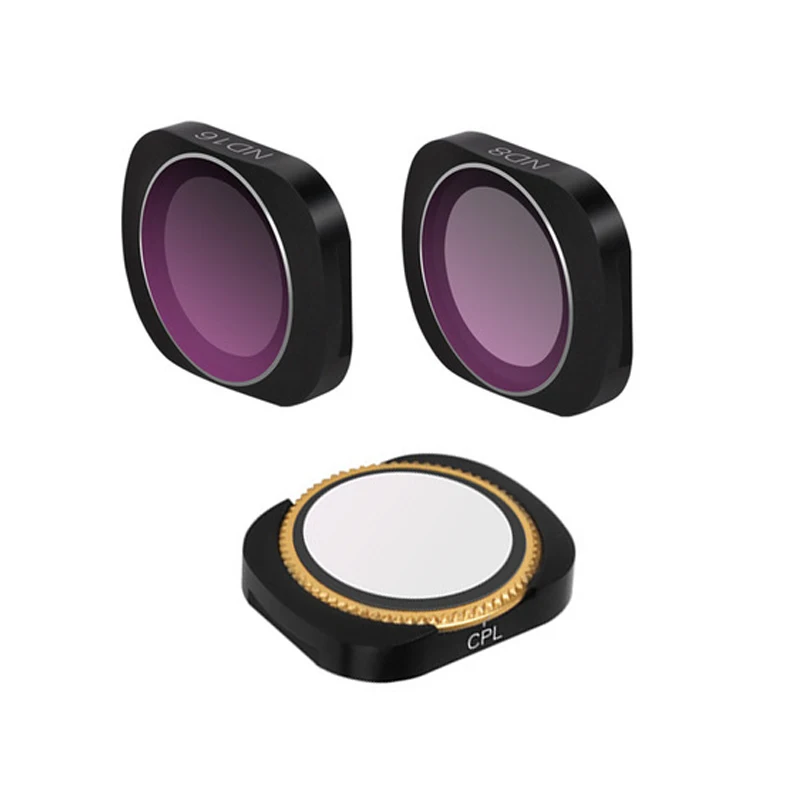 CPL ND8 ND16 OSMO карманный фильтр для камеры CPL/UV/ND 4 фильтры нейтральной плотности Набор для DJI Osmo Карманный оптический стеклянный объектив аксессуары - Цвет: CPL ND8 ND16
