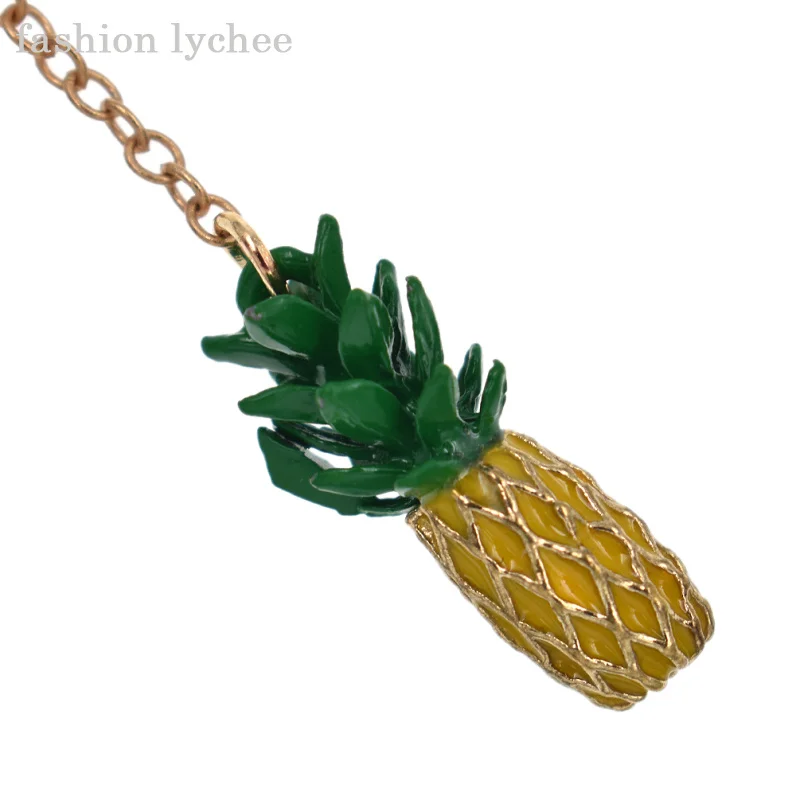 Модные милые длинные висячие серьги lychee с фруктовым принтом ананасовые грибы