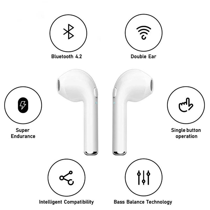 TCunPT новые I7 мини модернизированные I8X I9S беспроводные Bluetooth наушники InEar невидимые