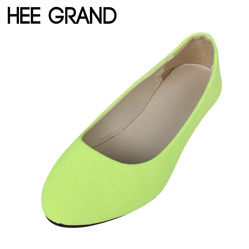 HEE GRAND/флоковые женские летние туфли на плоской подошве, без шнуровки, с круглым носком, повседневная обувь на плоской подошве Классическая обувь женская обувь, большие размеры 39-41, XWD868 - Цвет: Fluorescent colors