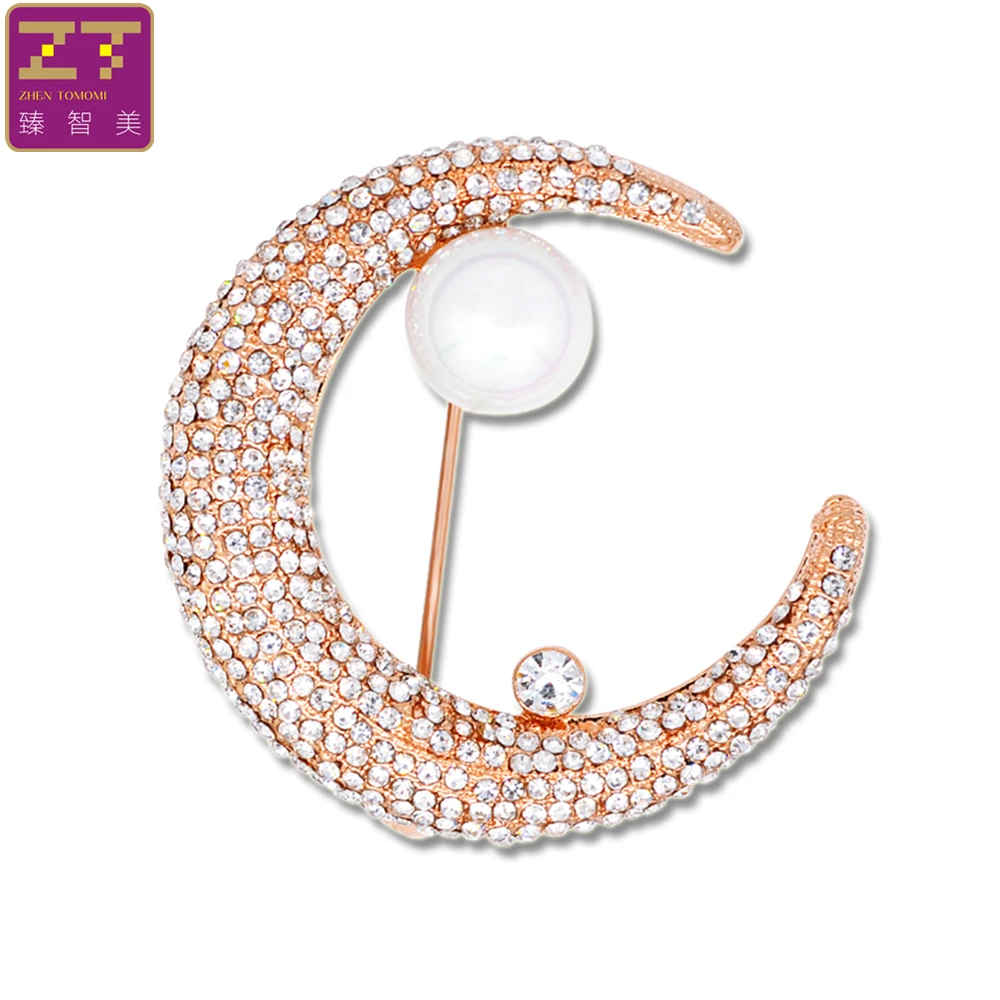 Zhen томоми изысканный Луна Уникальный знак имитация-жемчужина кристалл