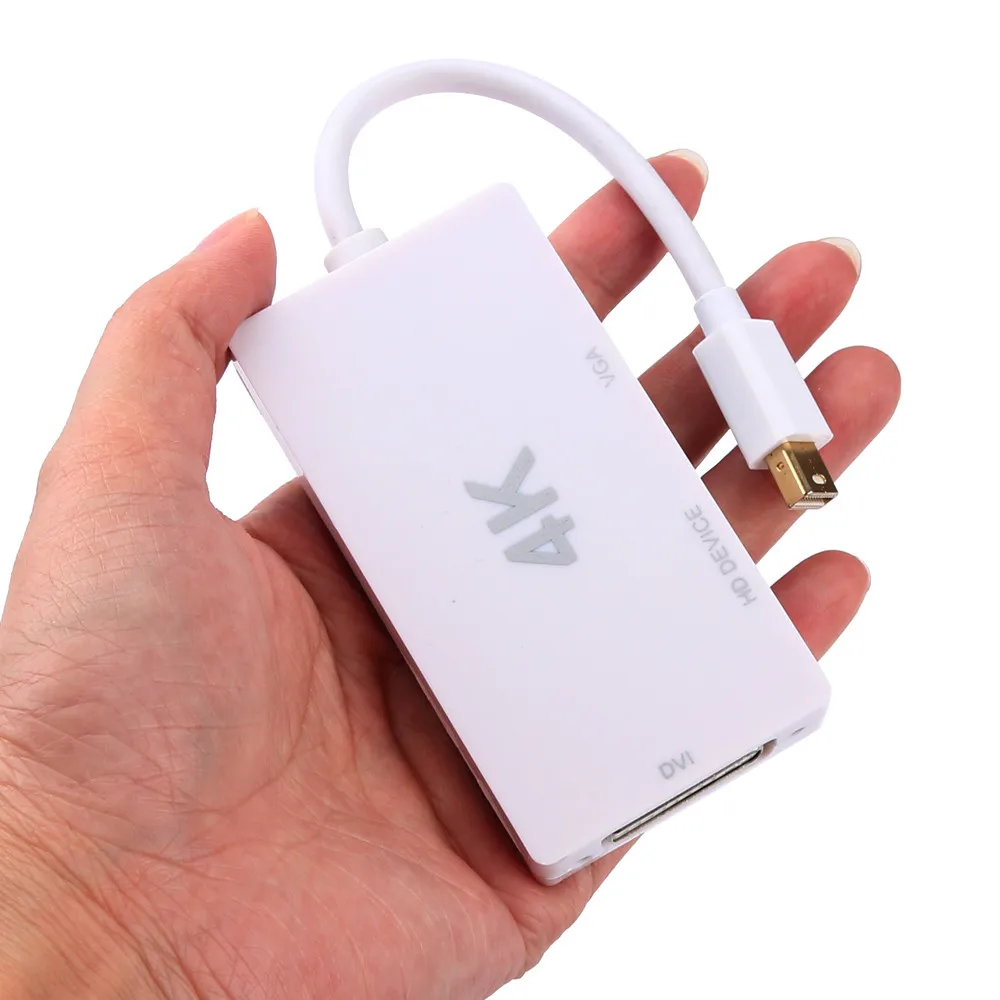 Недавно Новые 3 в 1 Мини Дисплей Порты и разъёмы к DVI VGA HDMI кабель переходник для