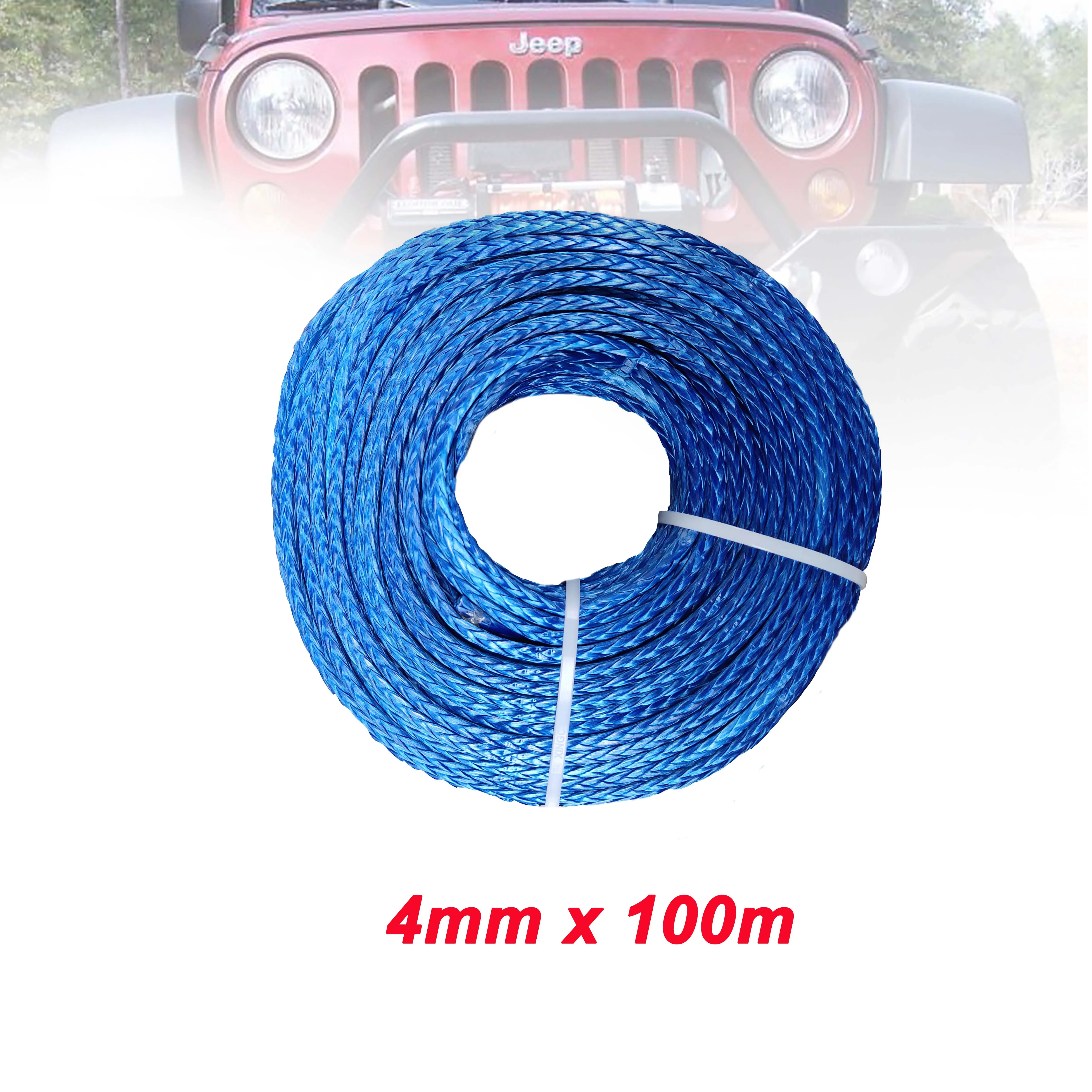 4 мм x 100 м UHMWPE синтетическая лебедка буксировочный кабель/веревка/линия