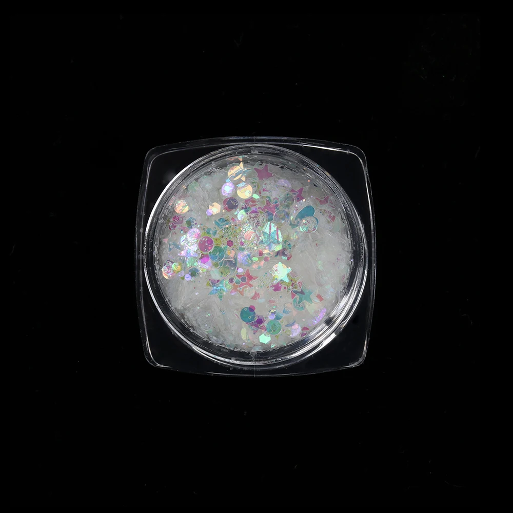 1 бутылка русалка голографический 3D хлопья для ногтей sequinsлюминесцентный Блестящий Маникюр блестящий дизайн ногтей украшение женский инструмент для маникюра