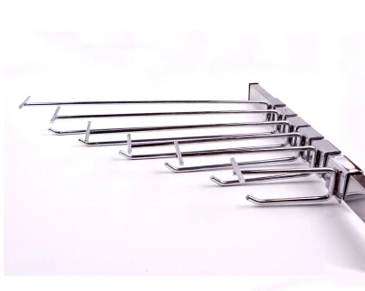 Металлическая полка с двумя крючками держатель для товаров в супермаркете